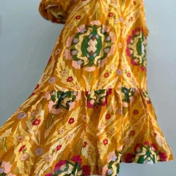 New Marie Oliver Greta Dress Marigold Trellis Sz M $338.00 - Picture 11 of 15